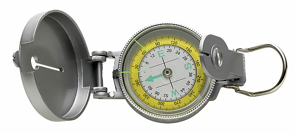 Scout Kompass Metallgehäuse silberfarbig