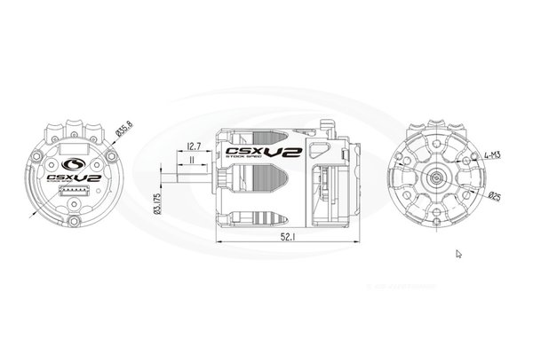 CSX Modif 540 Brushless Motor 3.5T 9250kv