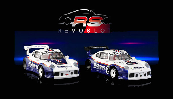Slotcar 1:32 analog Twin-Pack REVOSLOT GT2 Team Set Special Edition Box m.2 Autos