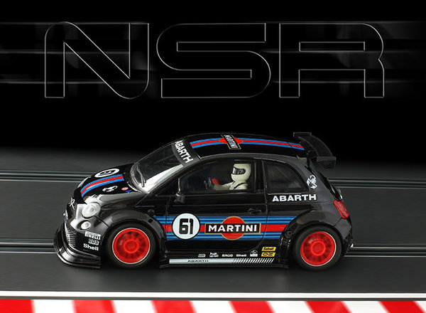 NSR Abarth 500 Martini black #61 Slotcar 1:32