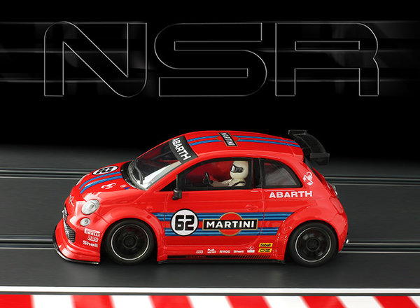 NSR Abarth 500 Martini Red #62 Slotcar 1:32