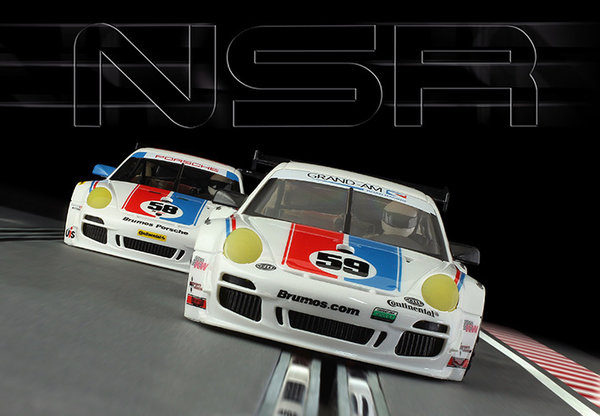 NSR Porsche 997 Brumos Daytona 24h TwinPack Slotcars 1:32