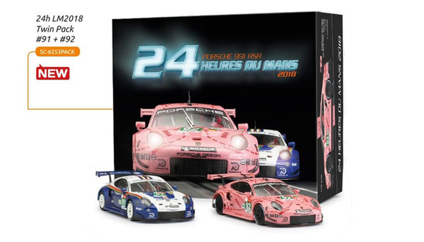Slotcar 1:32 Twin-Pack SCALEAUTO Le Mans 2018 RSR No. 91 & No. 92 Special Edition Box